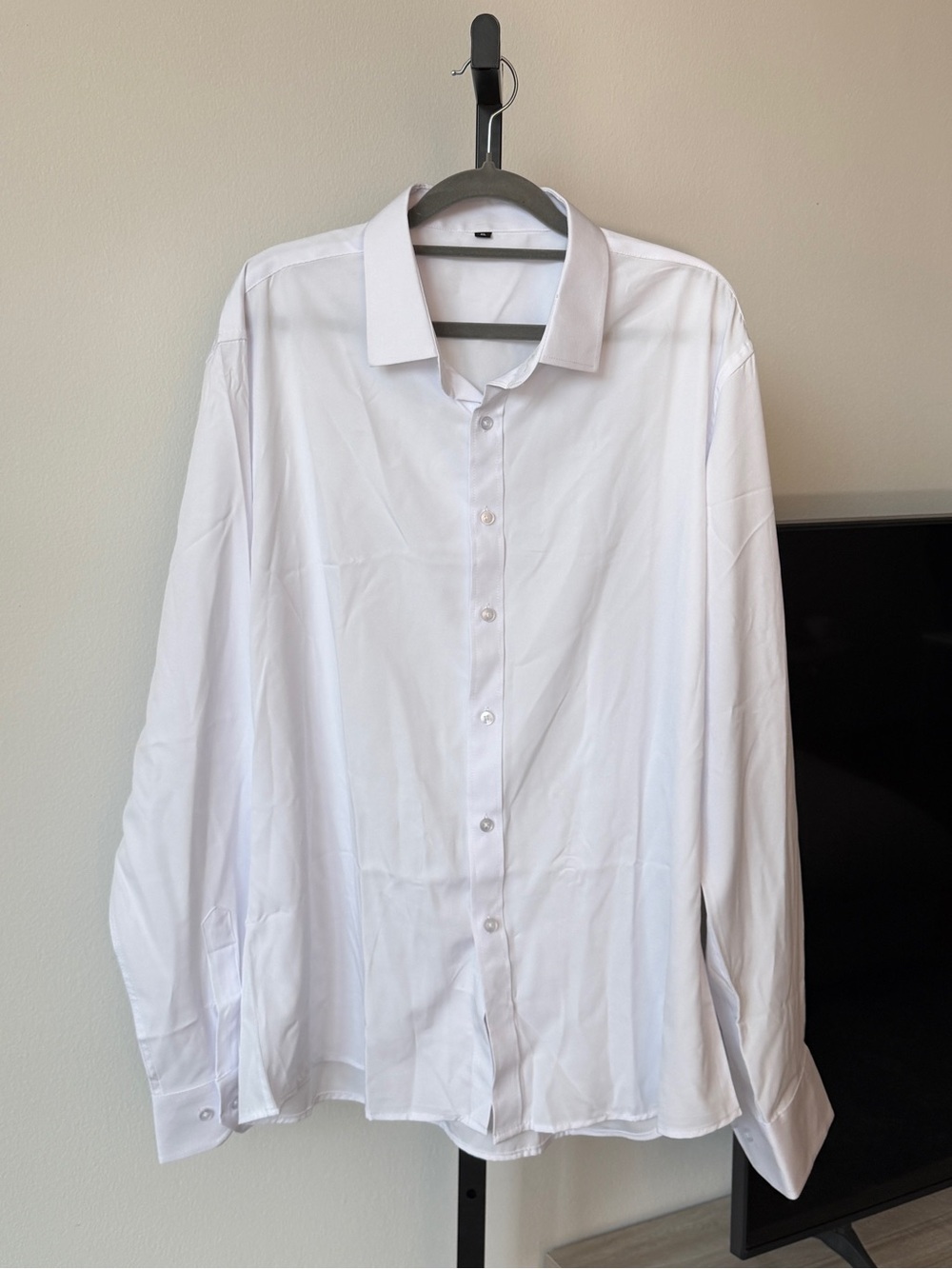 Classic Men's White Button-Down Dress Shirt Size XL - Picture 2 of 6